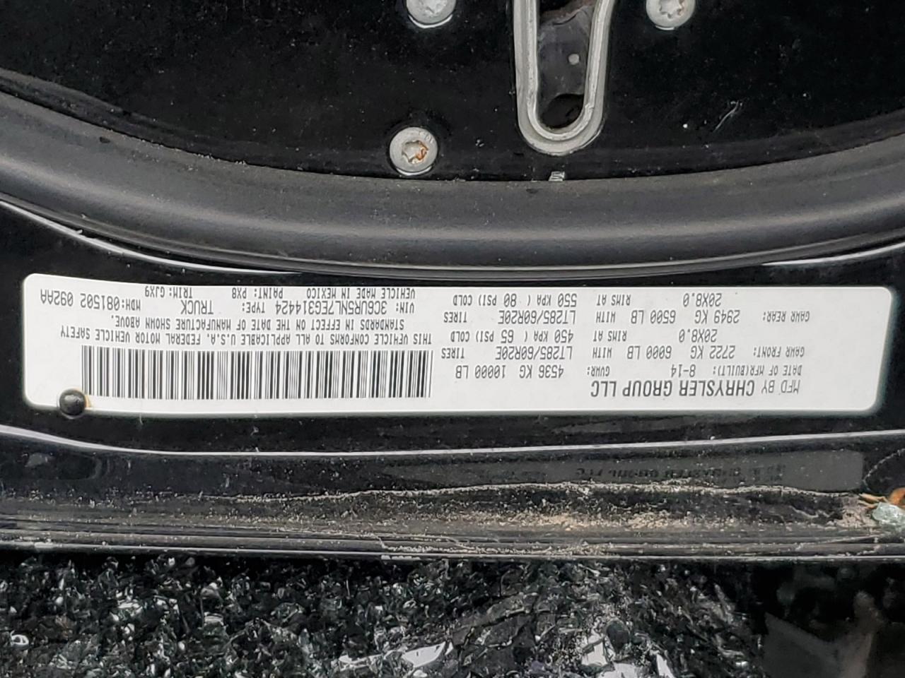 2014 Ram 2500 Laramie VIN: 3C6UR5NL7EG314424 Lot: 80391403