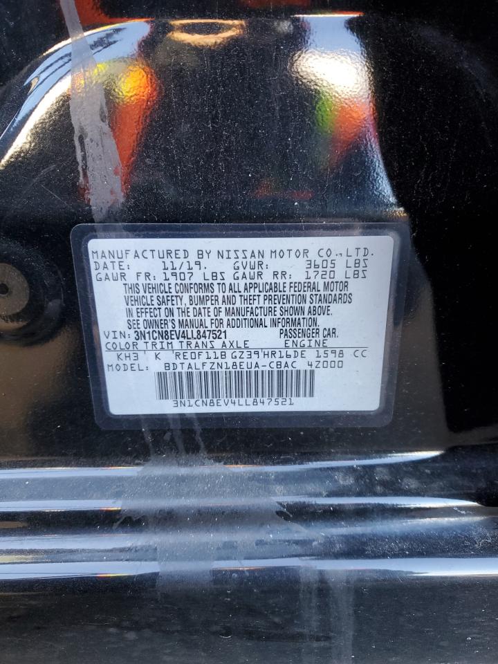 3N1CN8EV4LL847521 2020 Nissan Versa Sv