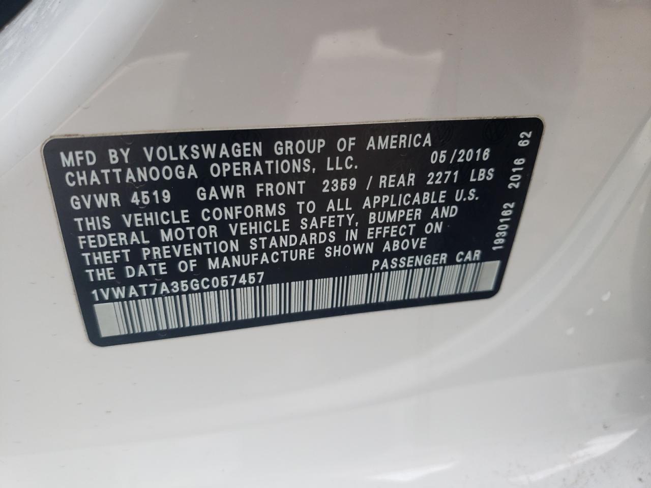 2016 Volkswagen Passat - Image 12
