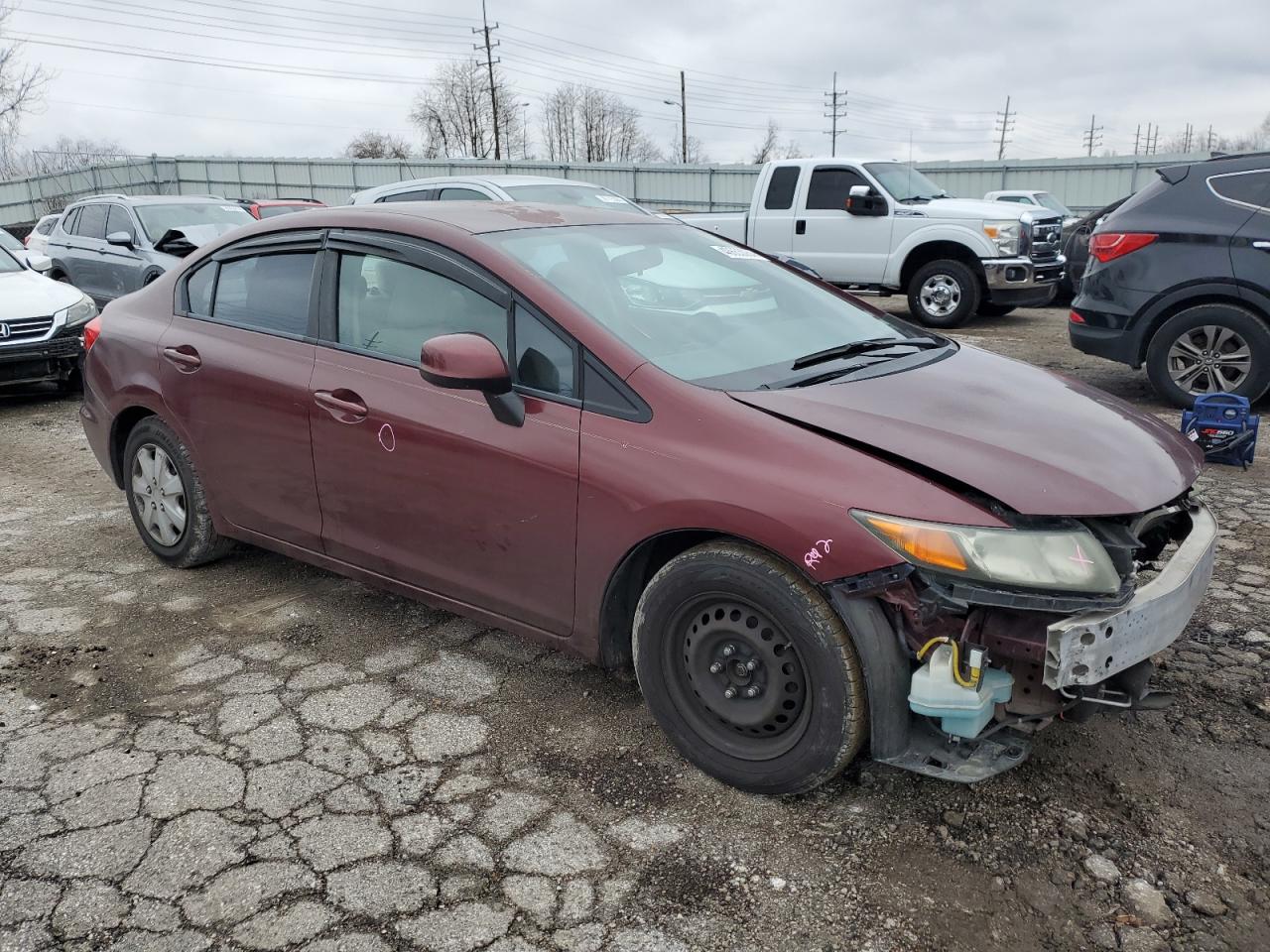 2012 Honda Civic Lx VIN: 2HGFB2F53CH606882 Lot: 40653064