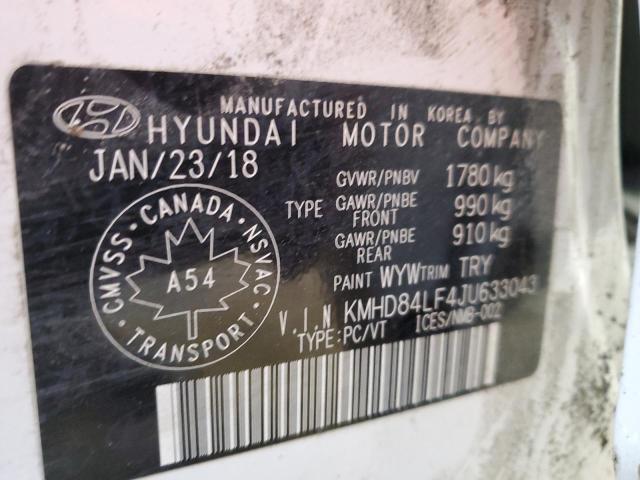 2018 HYUNDAI ELANTRA SEL