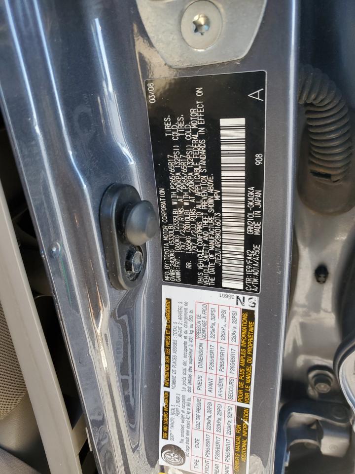 2008 Toyota 4Runner Sr5 VIN: JTEZU14R28K016013 Lot: 41640335