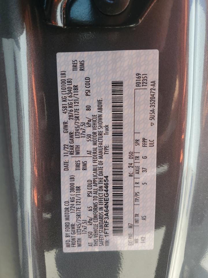 1FTRF3A64NEG44654 FORD F350 2022