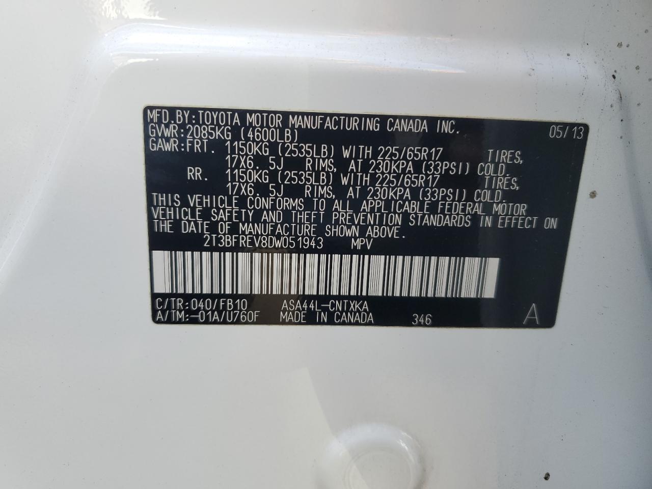 2013 Toyota RAV 4 - Image 13