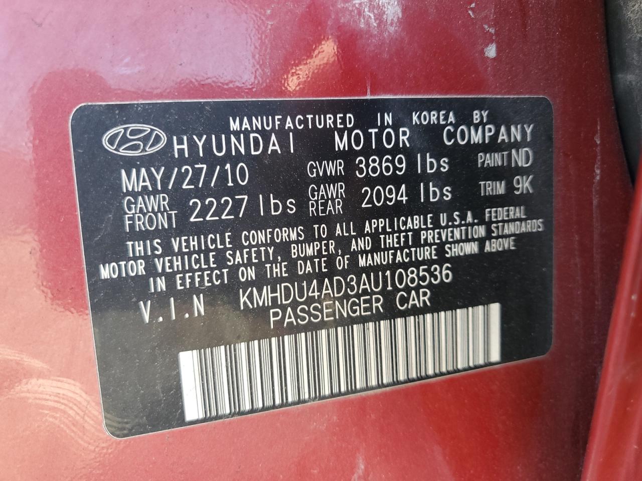 2010 Hyundai Elantra - Image 13