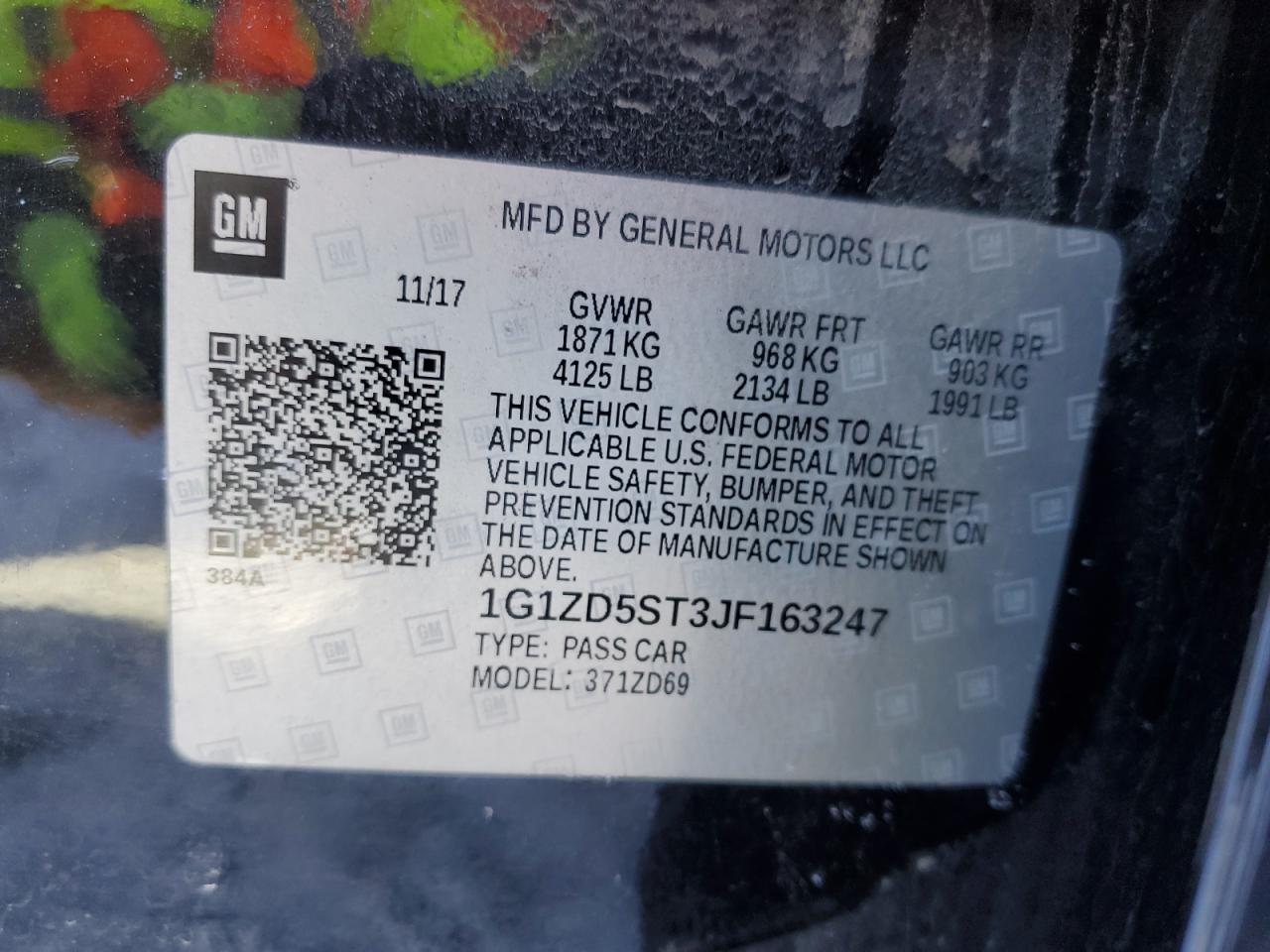 1G1ZD5ST3JF163247 CHEVROLET MALIBU 2018
