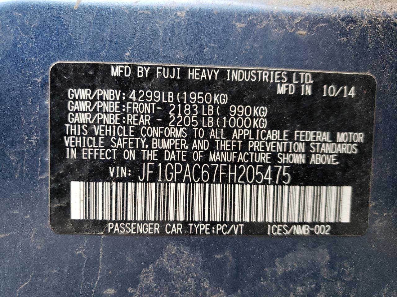 2015 Subaru Impreza - Image 12