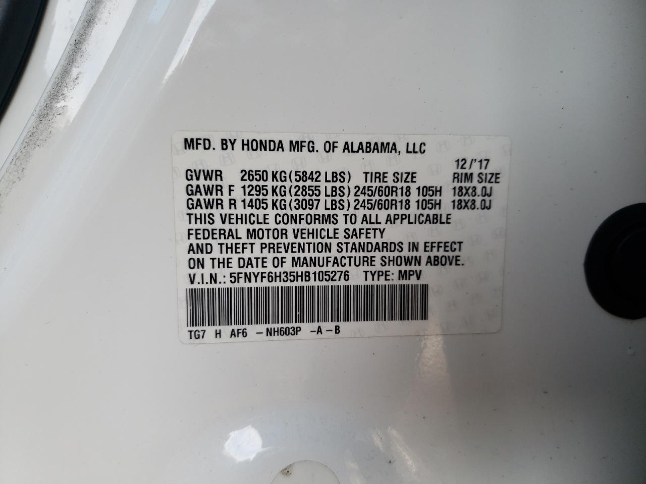 2017 Honda Pilot - Image 15