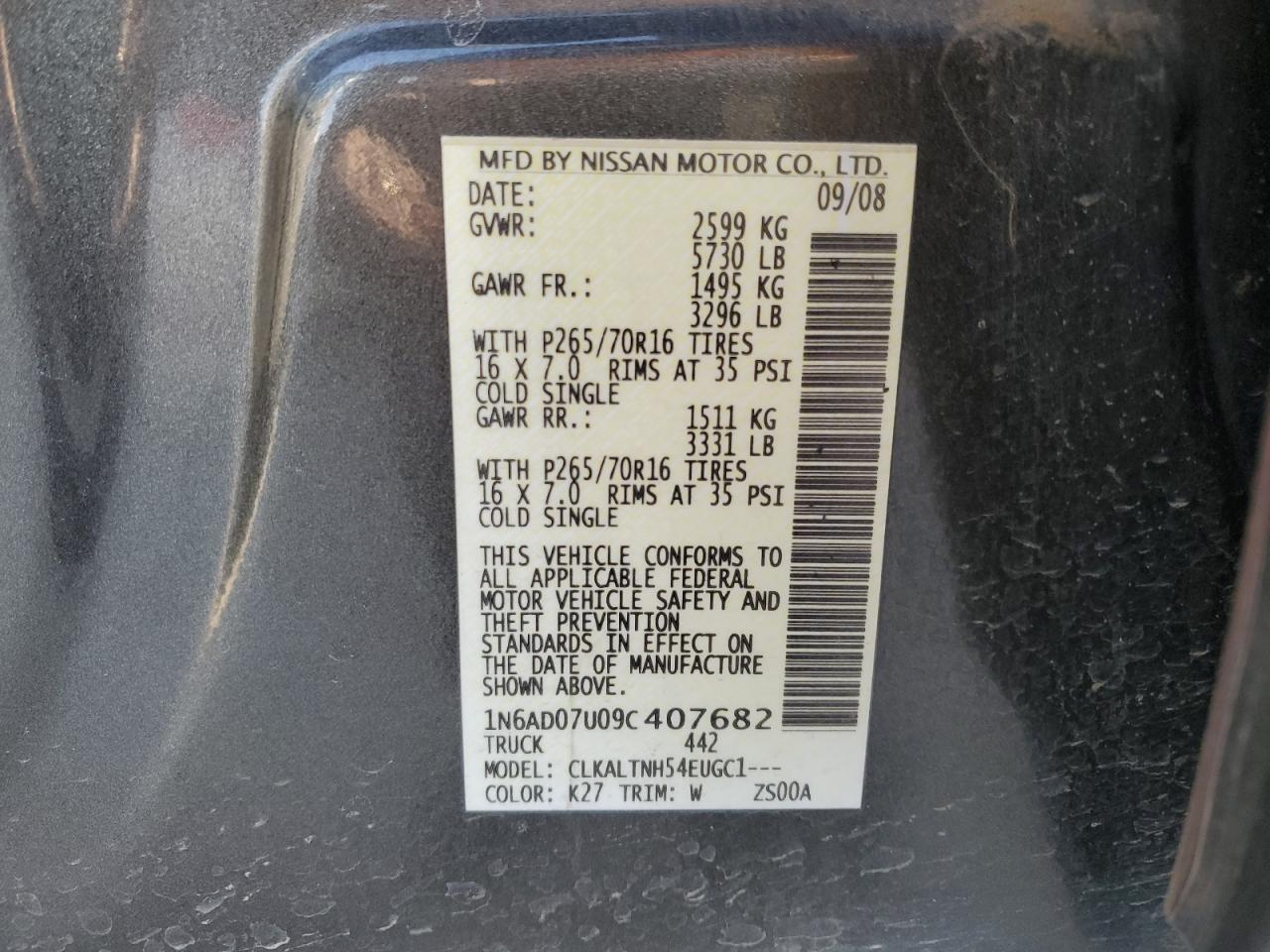 2009 Nissan Navara (Frontier) - Image 12