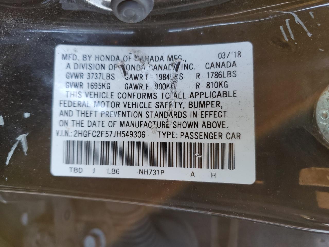 2018 Honda Civic - Image 12