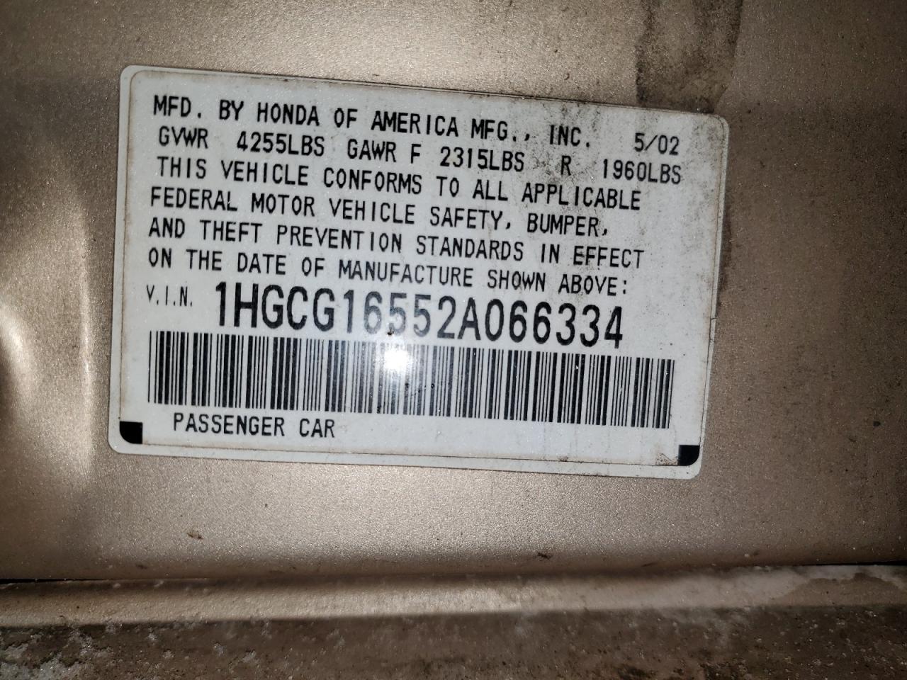 2002 Honda Accord - Image 12