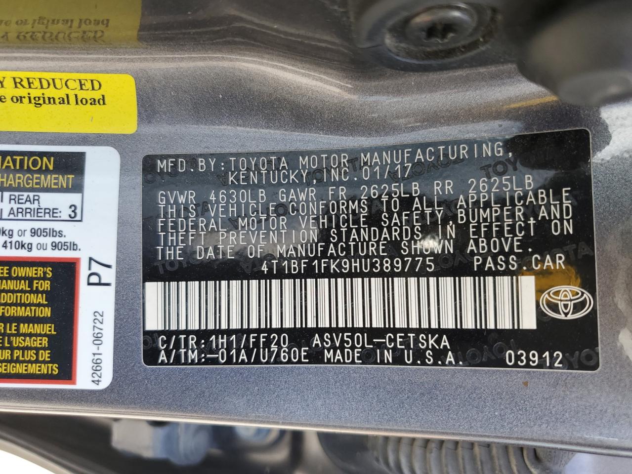 2017 Toyota Camry - Image 12
