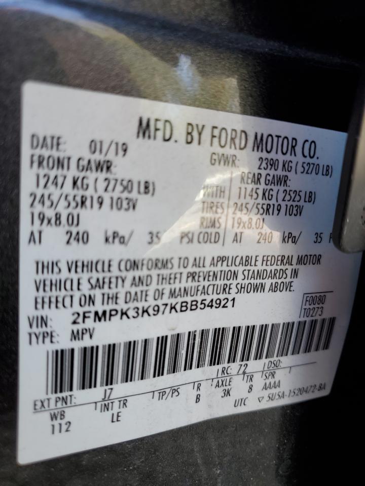2FMPK3K97KBB54921 FORD EDGE 2019