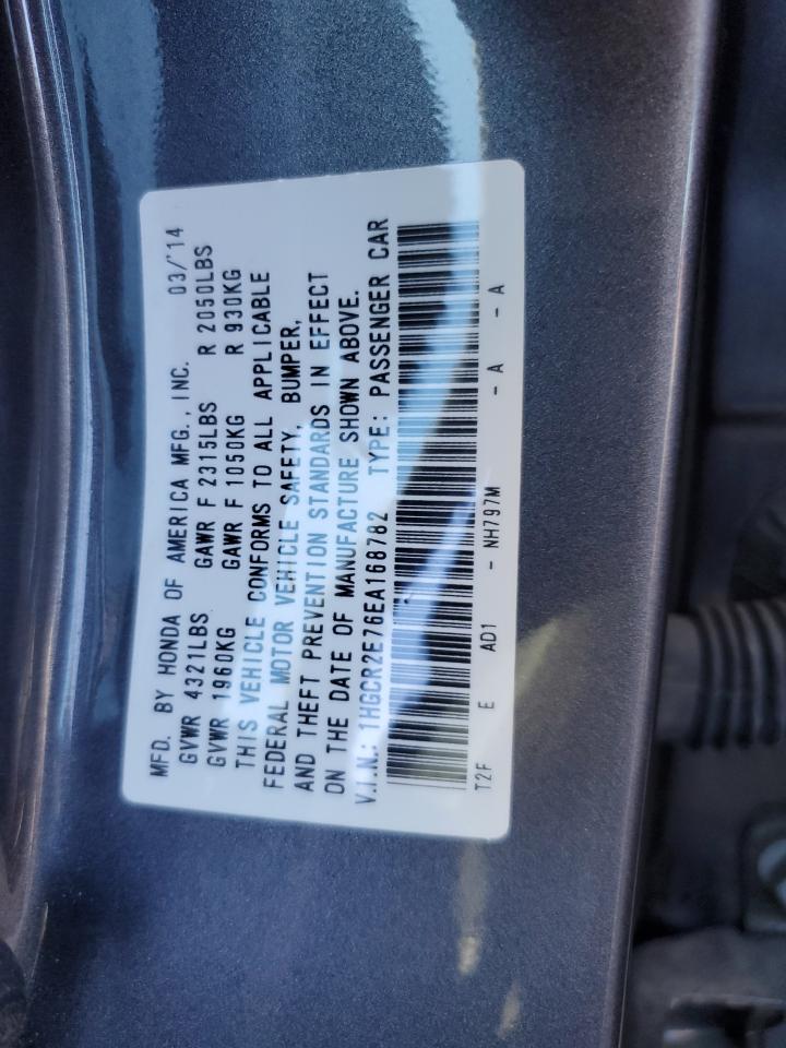 VIN 1HGCR2E76EA168782 2014 HONDA ACCORD no.12