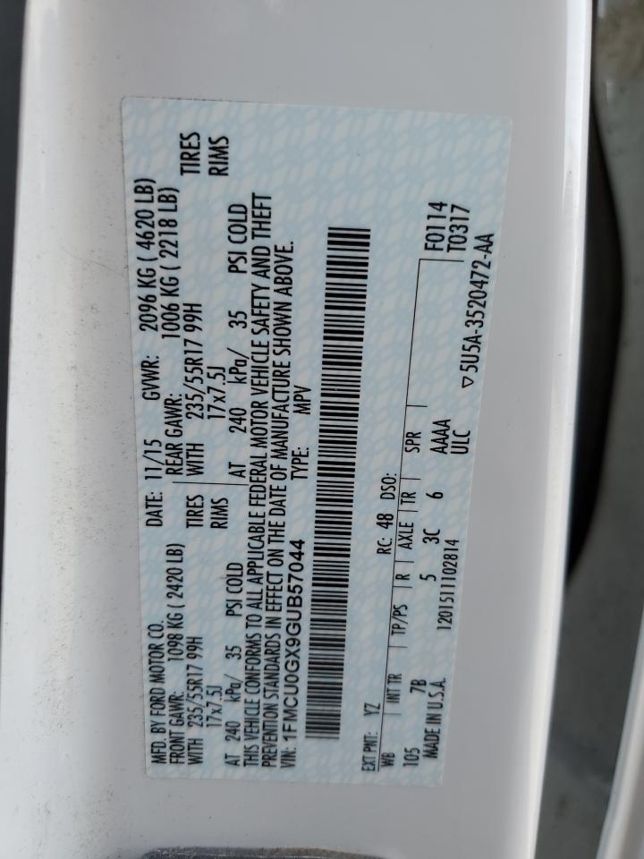 1FMCU0GX9GUB57044 FORD ESCAPE 2016