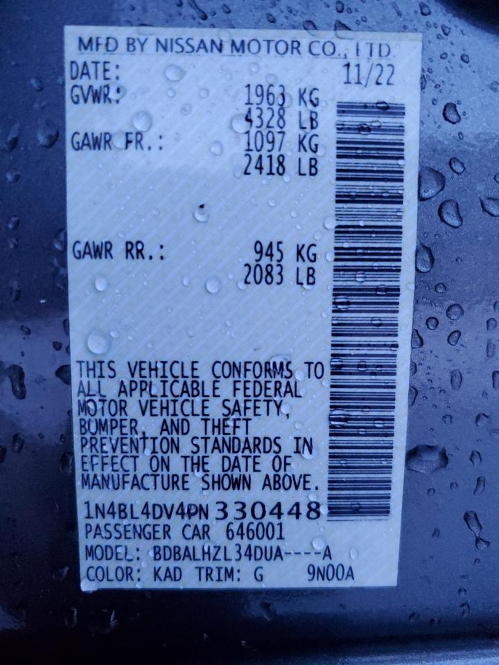 1N4BL4DV4PN330448 NISSAN ALTIMA 2023