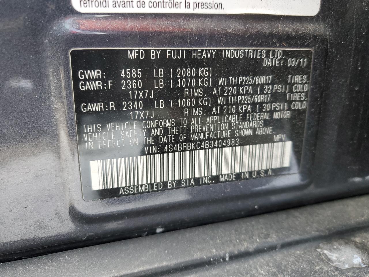 2011 Subaru Outback - Image 13