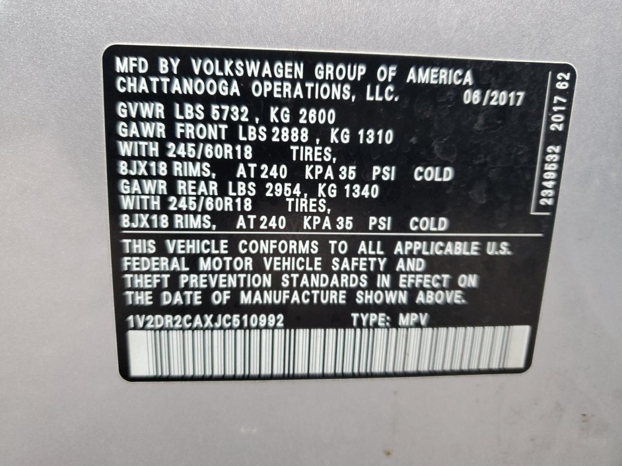 2018 Volkswagen Atlas - Image 13