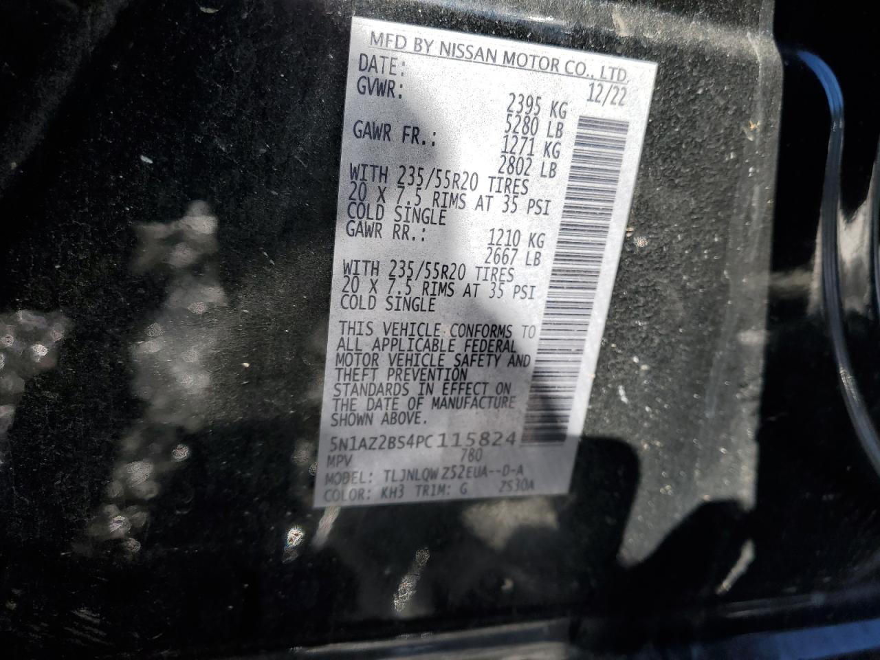 5N1AZ2BS4PC115824 NISSAN MURANO 2023