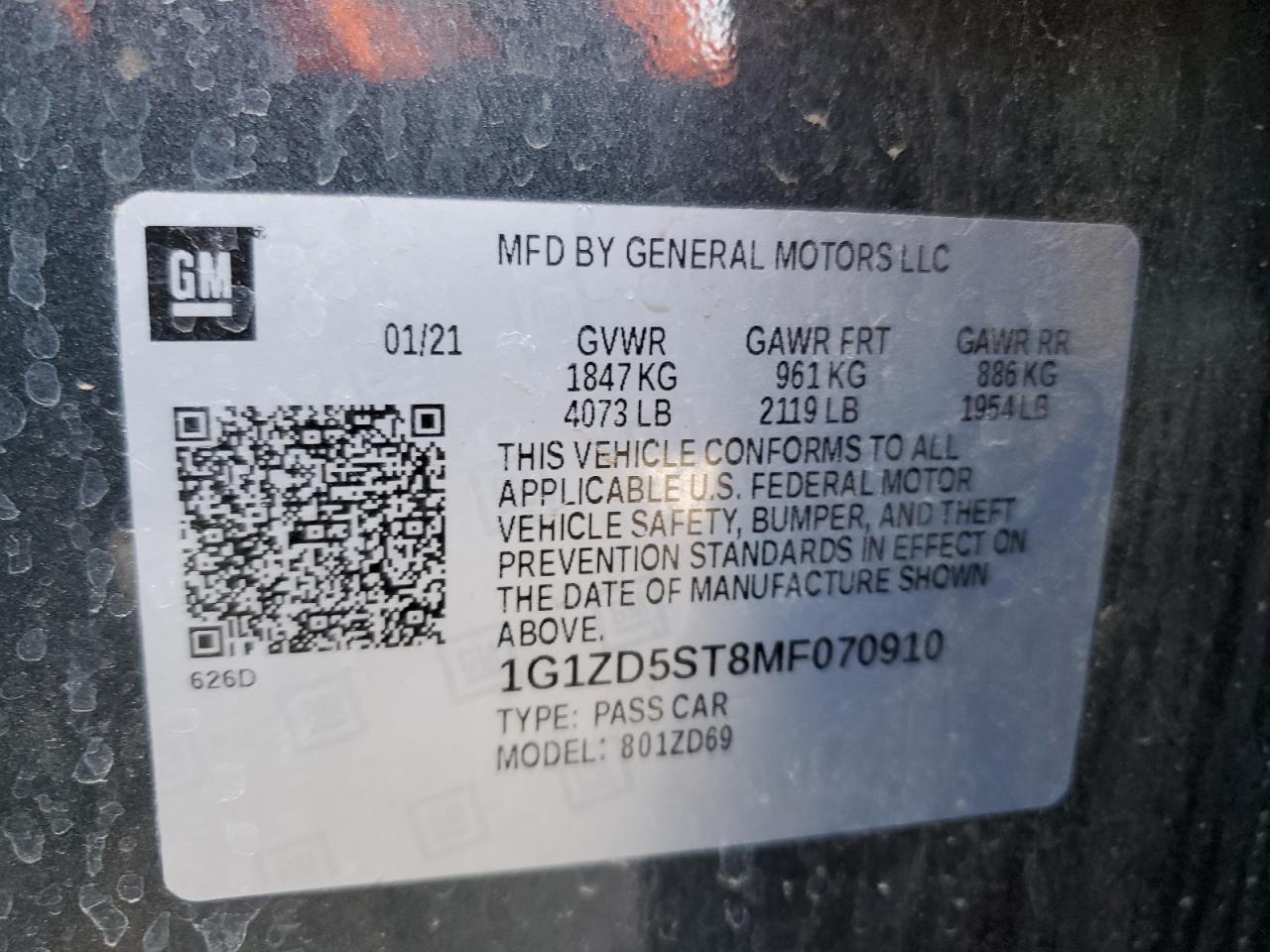 2021 Chevrolet Malibu - Image 12