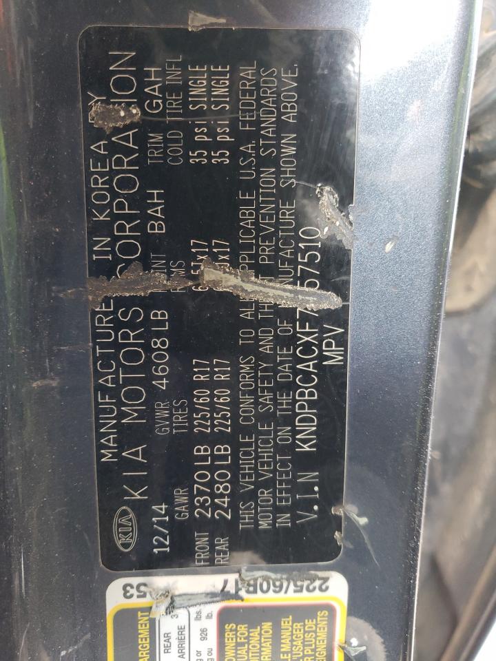 2015 Kia Sportage Lx VIN: KNDPBCACXF7757510 Lot: 89135285