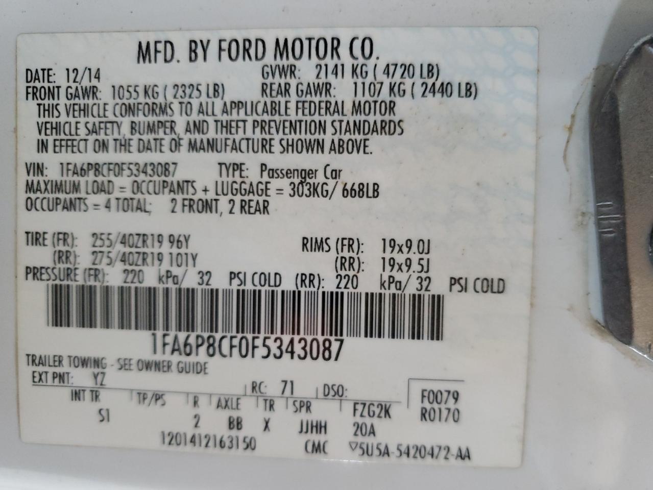 2015 Ford Mustang - Image 12