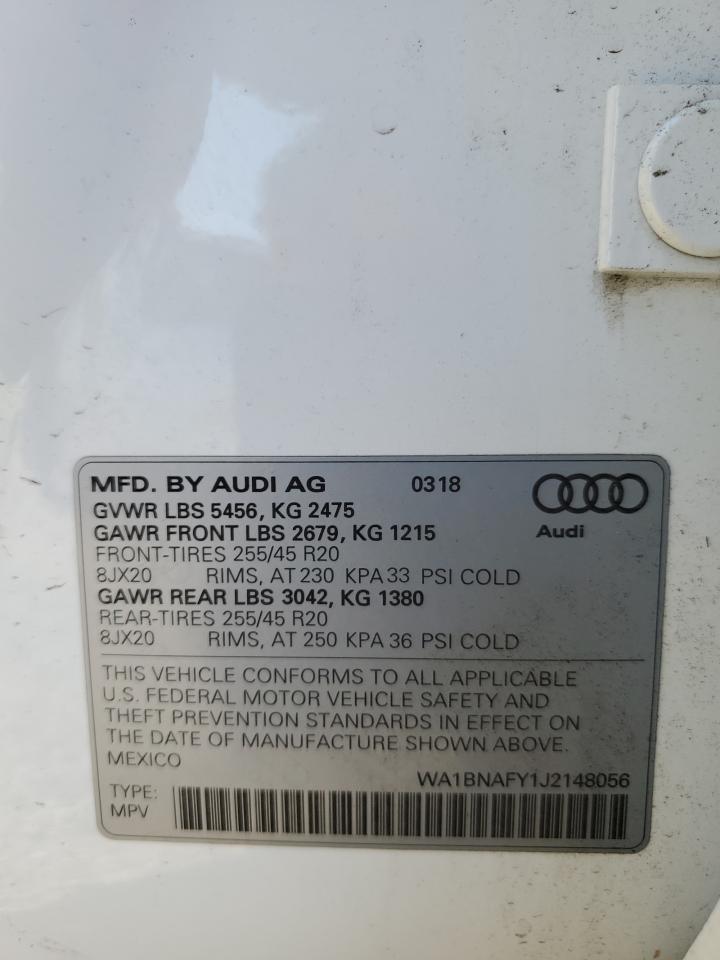 VIN WA1BNAFY1J2148056 2018 AUDI Q5 no.13