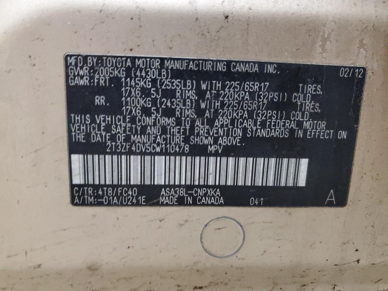 2012 Toyota RAV 4 - Image 15
