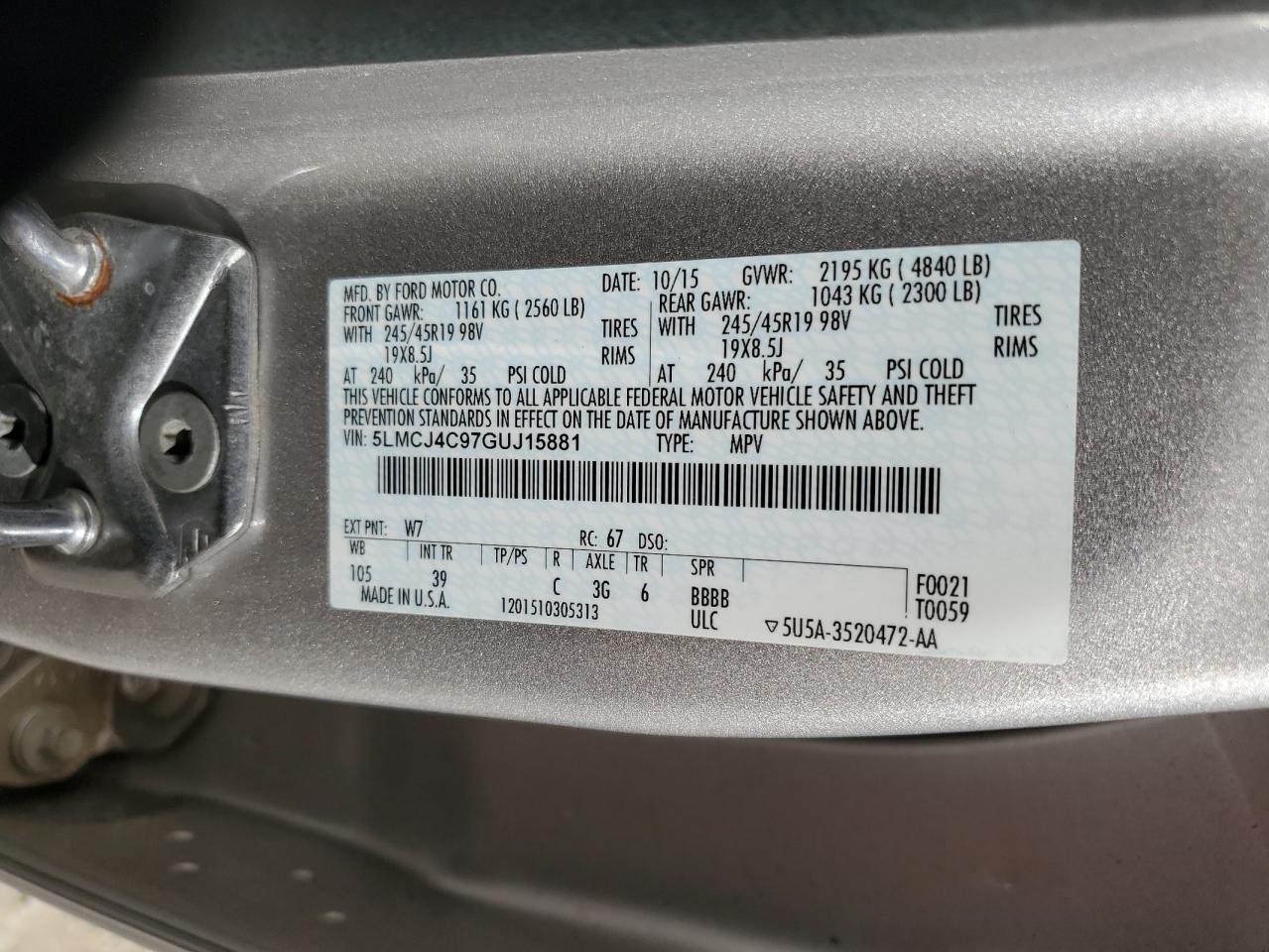 2016 Lincoln MKZ - Image 13