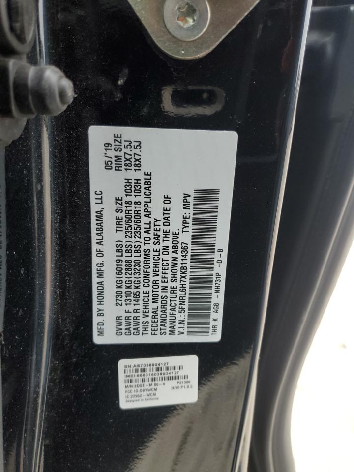 5FNRL6H7XKB114367 HONDA All Models 2019