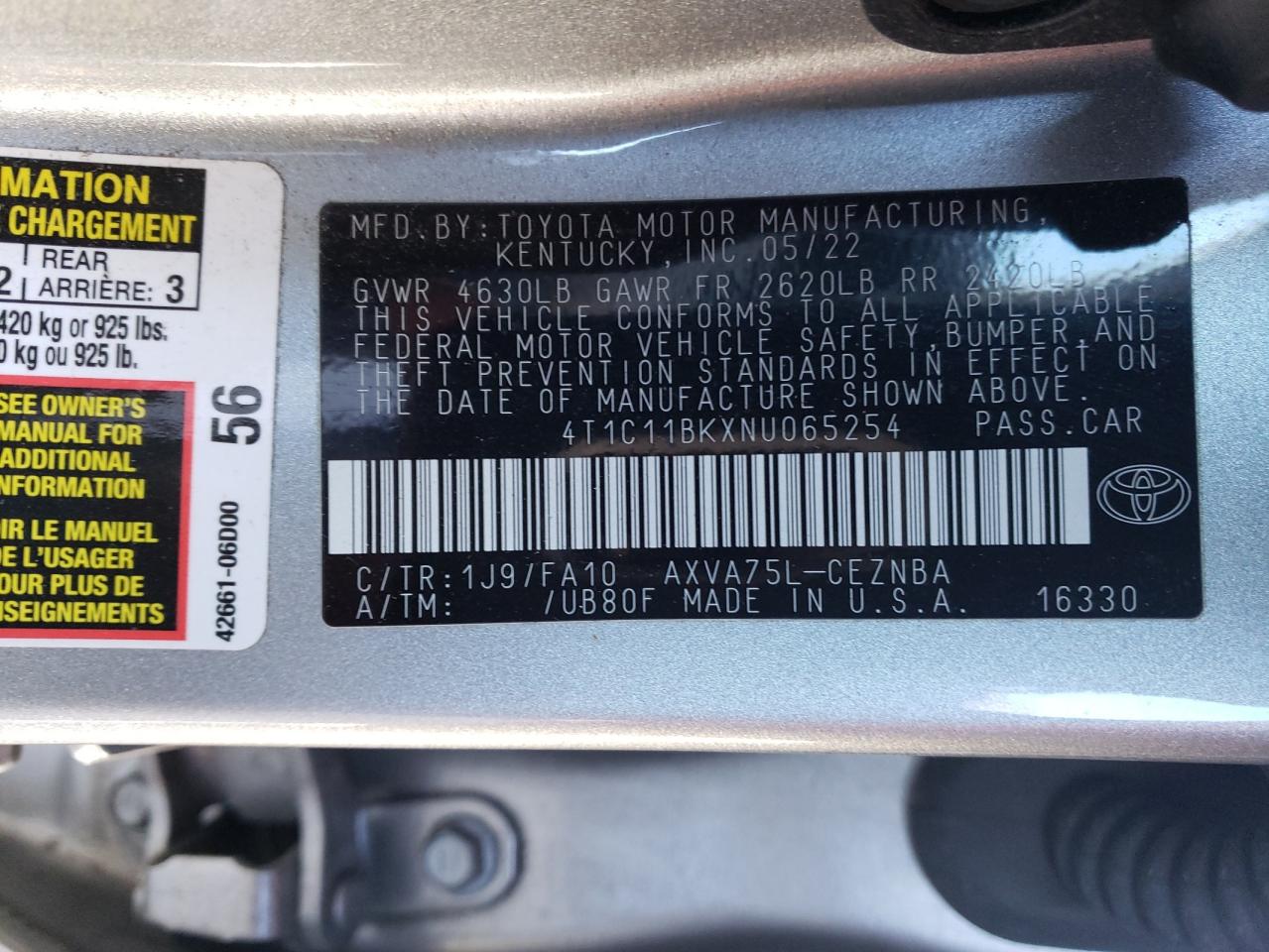 2022 Toyota Camry - Image 14