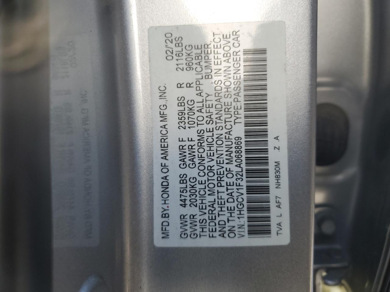 2020 Honda Accord - Image 12