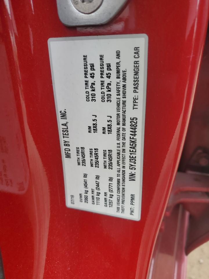 5yj3e1ea5kf444825 5YJ3E1EA5KF444825 2019 Tesla Model 3
