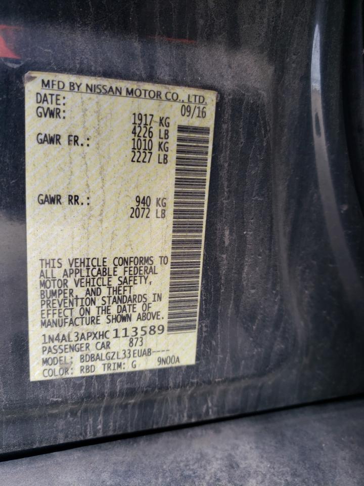 1N4AL3APXHC113589 NISSAN ALTIMA 2017