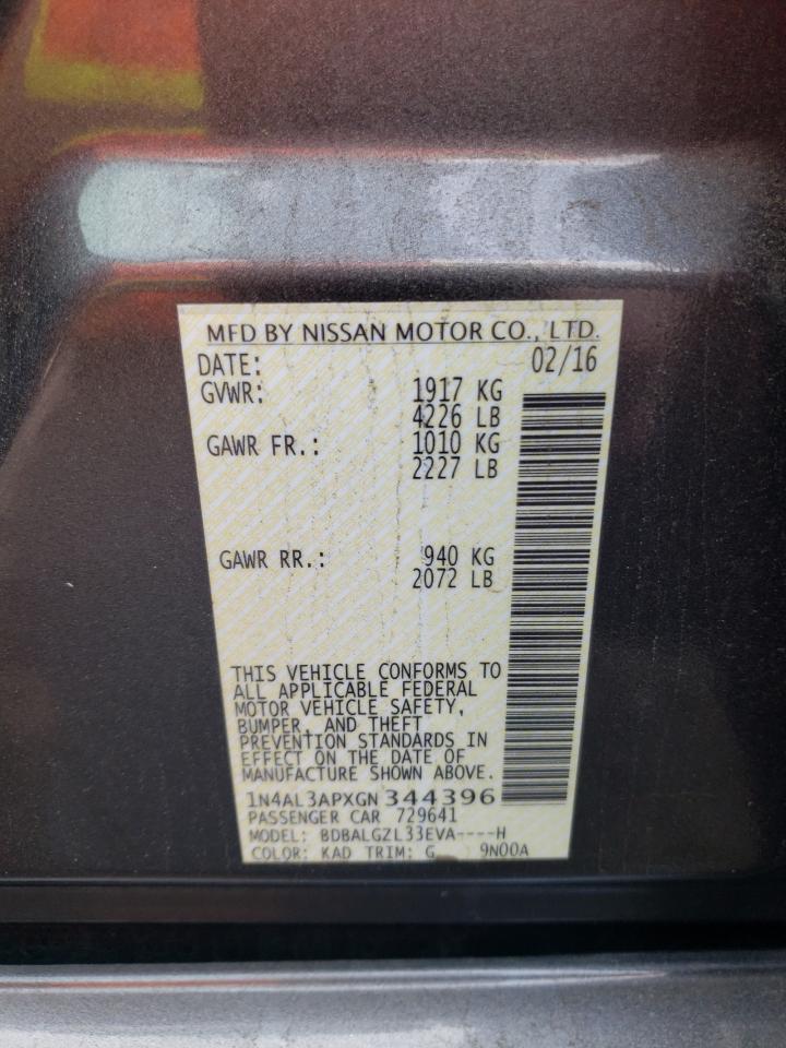 1N4AL3APXGN344396 NISSAN ALTIMA 2016