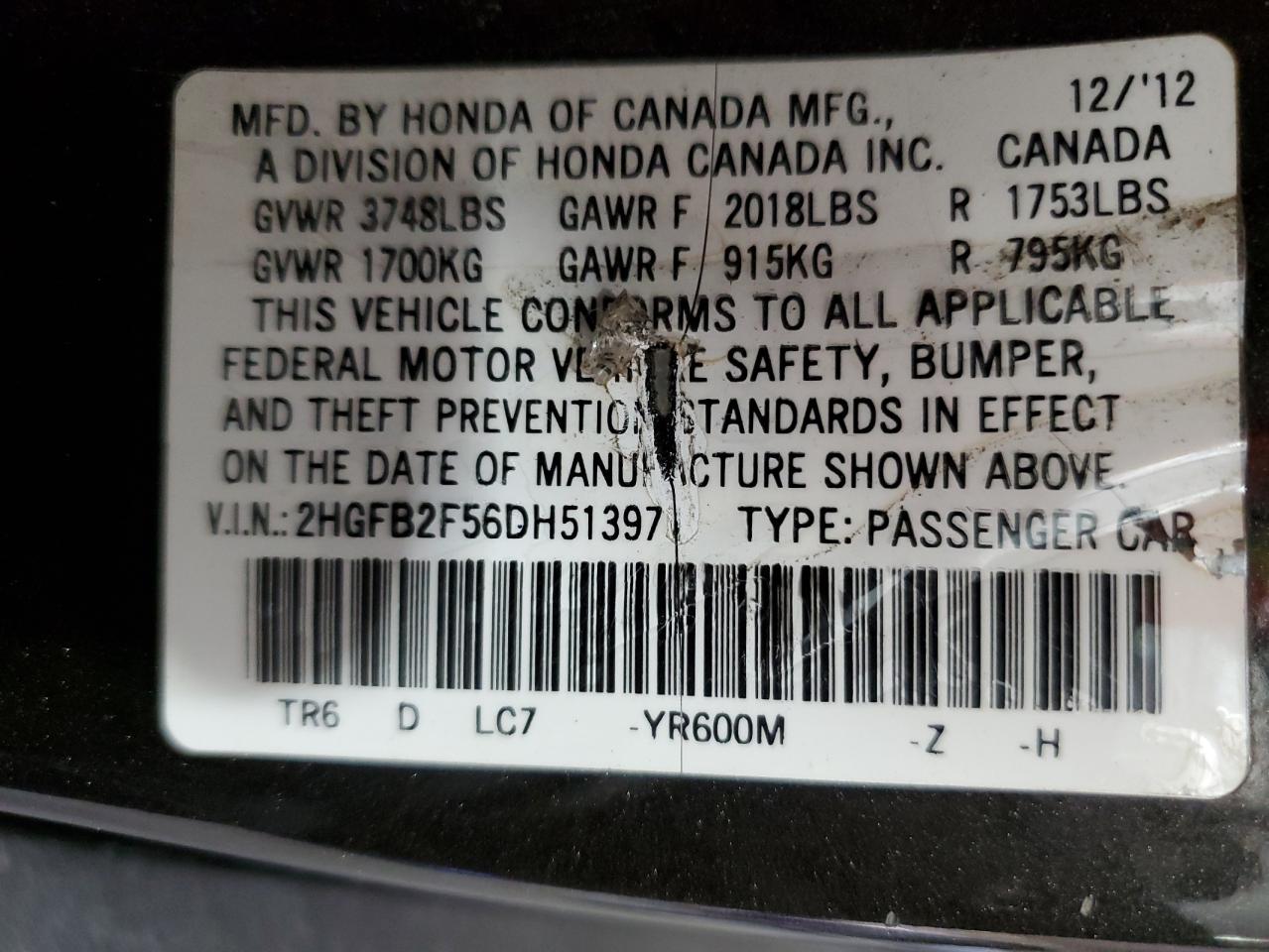 2013 Honda Civic - Image 12