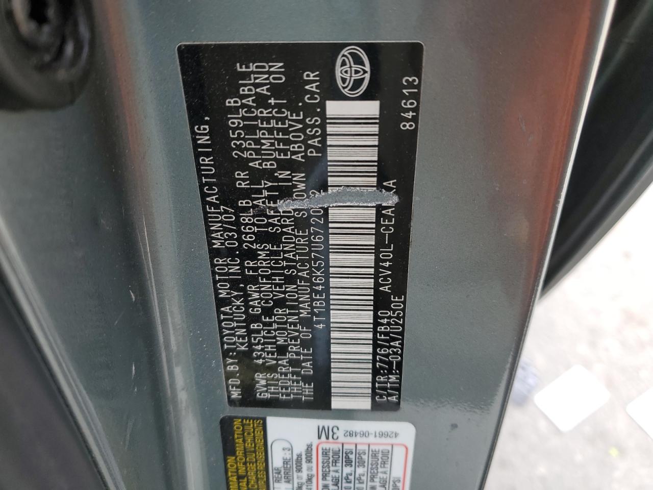 2007 Toyota Camry - Image 12