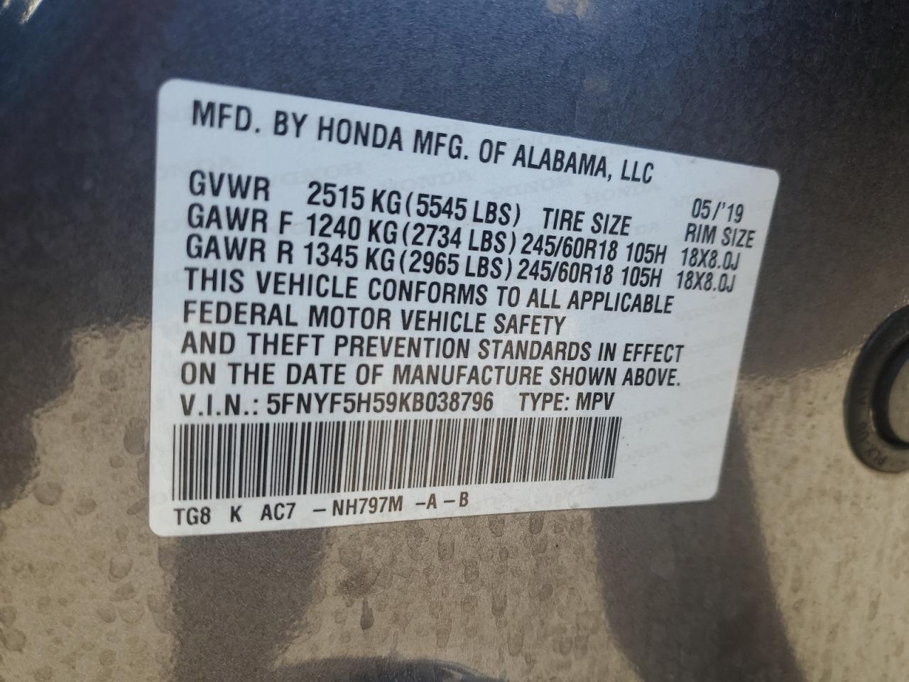 2019 Honda Pilot - Image 16