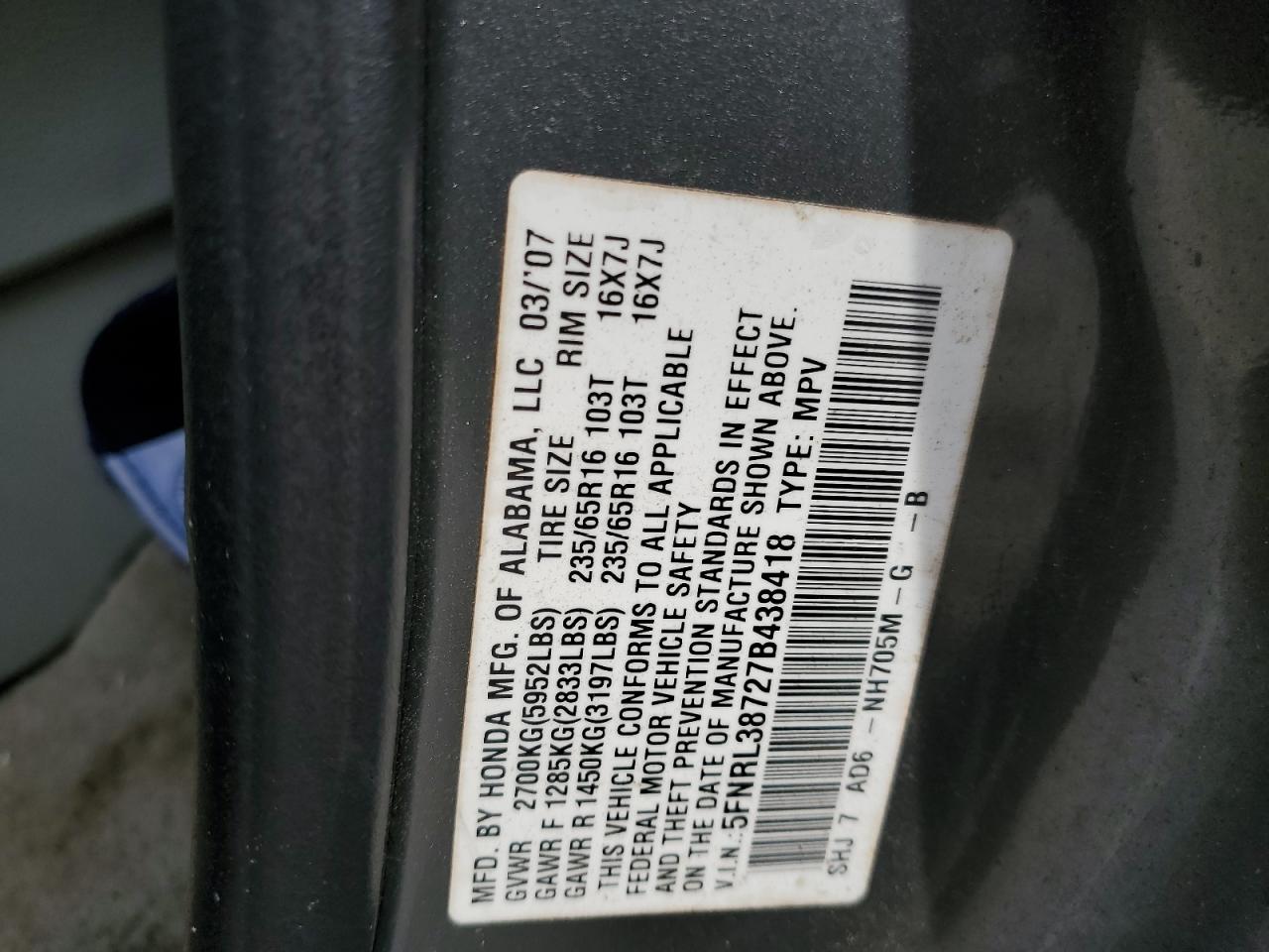 2007 Honda Odyssey - Image 14