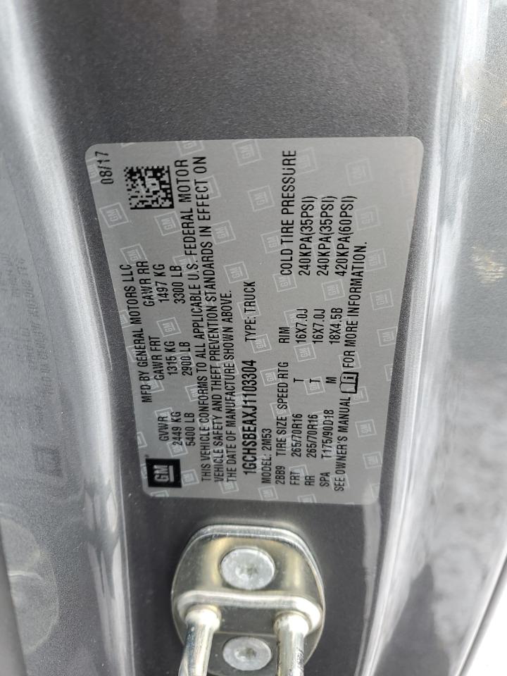 1GCHSBEAXJ1103304 CHEVROLET COLORADO 2018