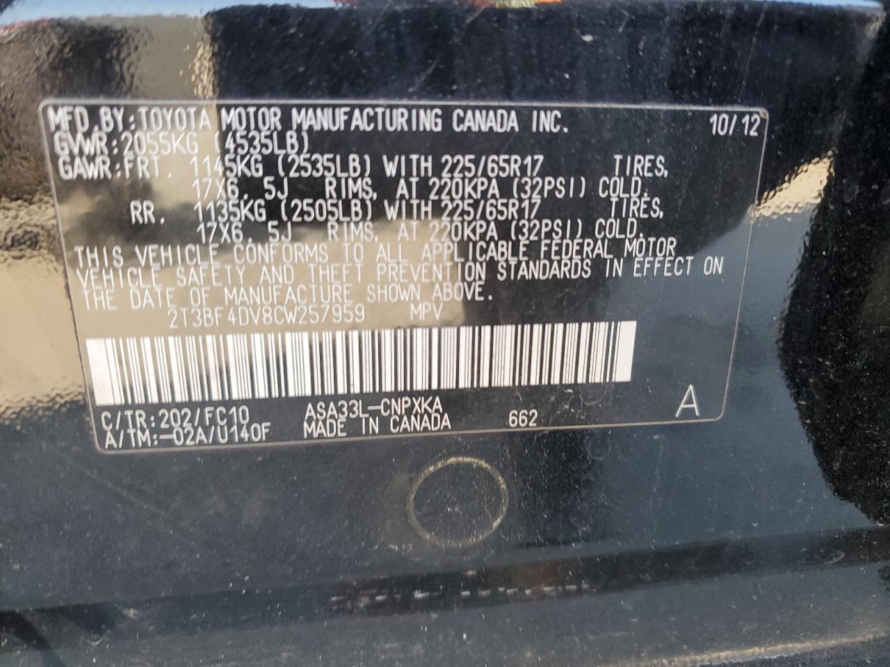 2012 Toyota RAV 4 - Image 13