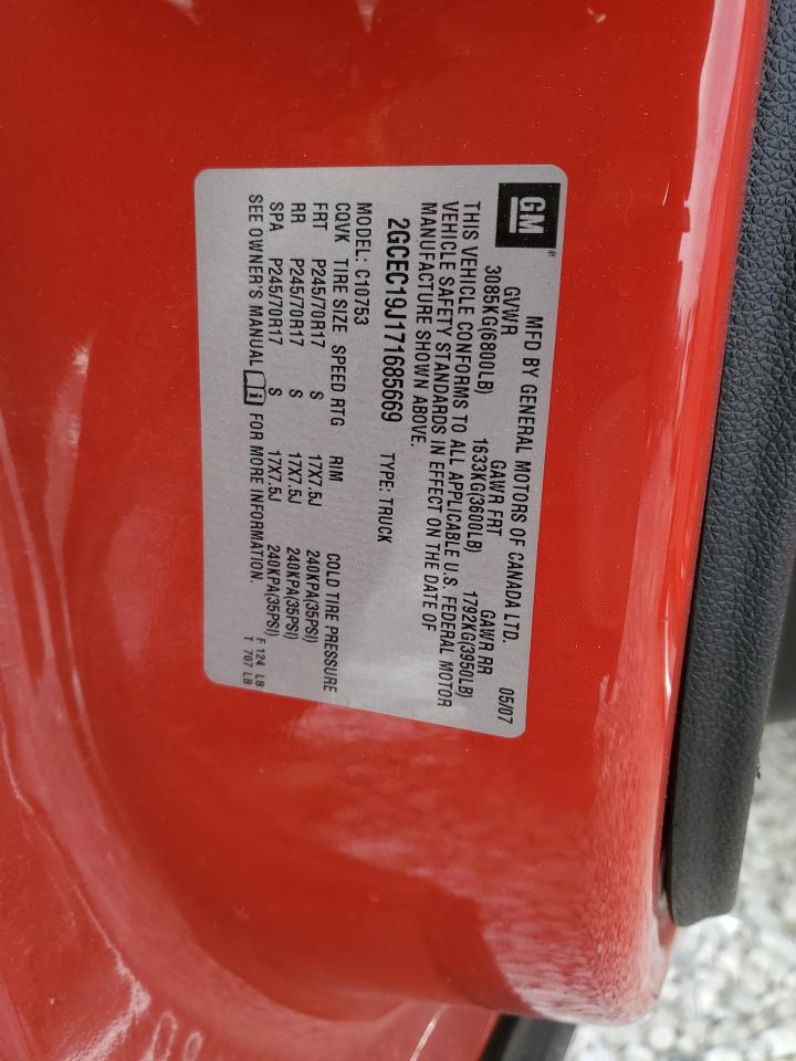 2007 Chevrolet Silverado C1500 VIN: 2GCEC19J171685669 Lot: 89303845