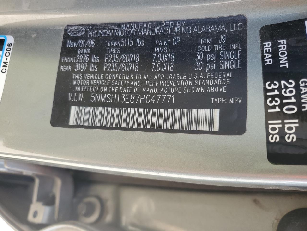 2007 Hyundai Santa Fe - Image 13