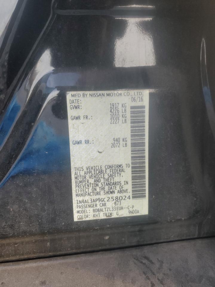 1N4AL3AP9GC258024 NISSAN ALTIMA 2016