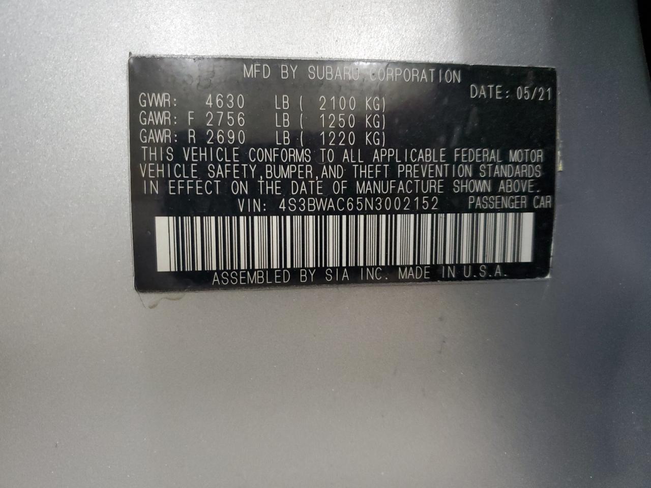 2022 Subaru Legacy - Image 13