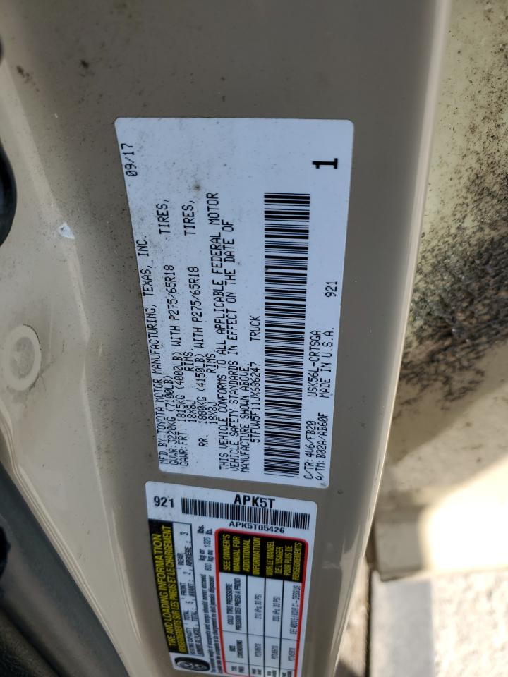 5TFUW5F11JX686247 TOYOTA TUNDRA 2018