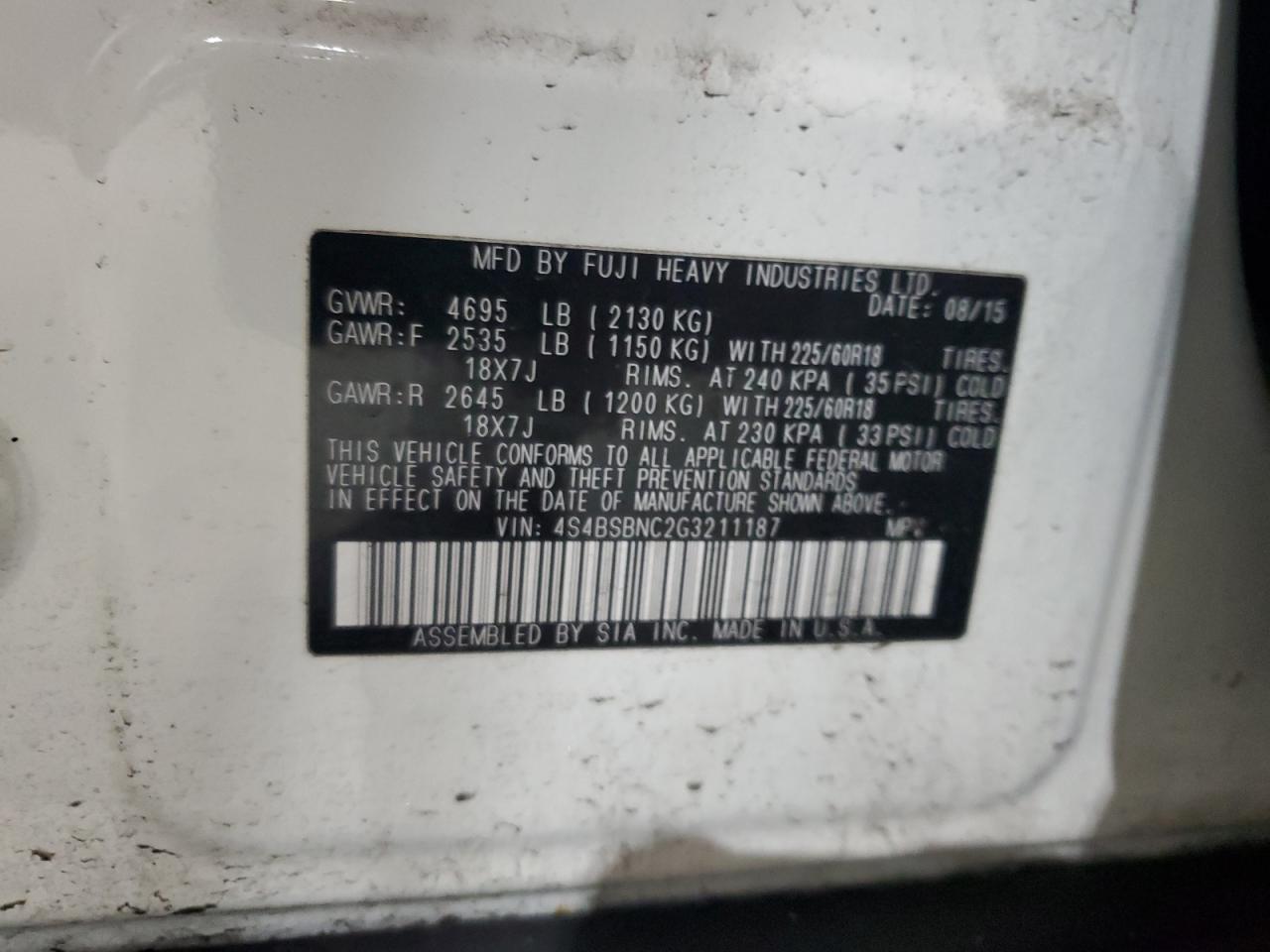 2016 Subaru Outback - Image 14