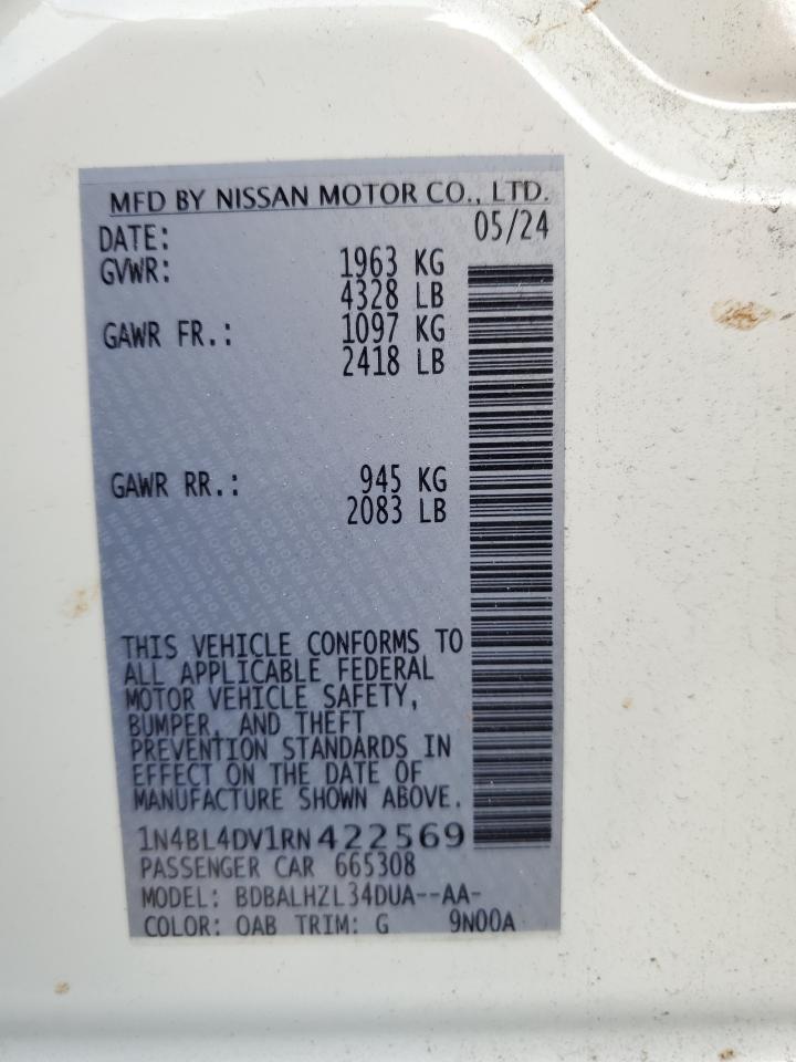 1N4BL4DV1RN422569 NISSAN ALTIMA 2024