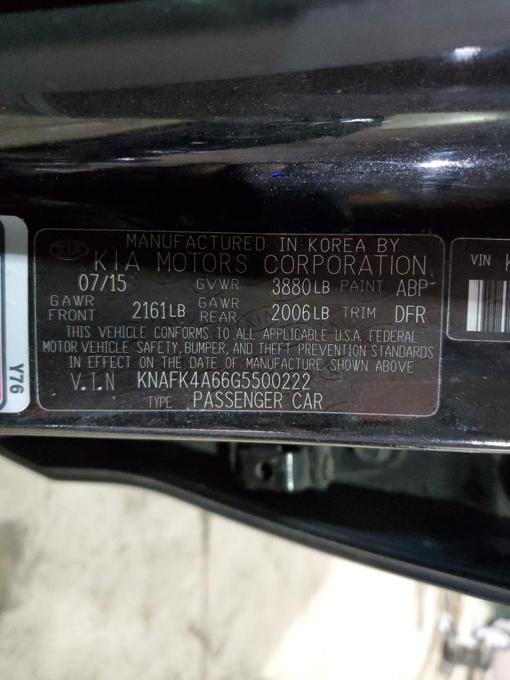 2016 Kia Forte Lx VIN: KNAFK4A66G5500222 Lot: 87645925