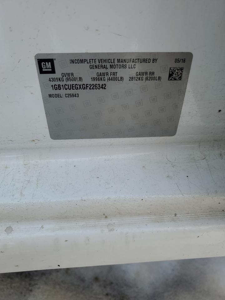 1GB1CUEGXGF226342 CHEVROLET ALL Models 2016